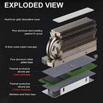 ZORBES® M.2 2280 SSD Heatsink for Hard Disk Aluminum Heat Sink for PC Thermal Silicone Pad Included Contains Heat Pipe Double-Sided Only for Single Sided 2280 Modules 2PCS