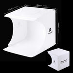 Verilux Photo Studio Light Box for Small Products with 2 LED Strips and 2 Backdrops | Foldable PET Softbox 23×22×24cm