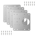 Serplex® 4pcs Cabinet Hinge Repair Plate, Stainless Steel Hinge Repair Kit, Cabinet Hinge Fixing Plate Bracket Kit Kitchen Cupboard Door Hinge Repair Plate Kit with Mounting Screw for Cabinet Door