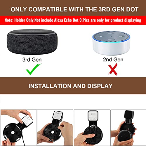 ZORBES® Wall Holder for Alexa Echo Dot 3rd Generation 2 PCS