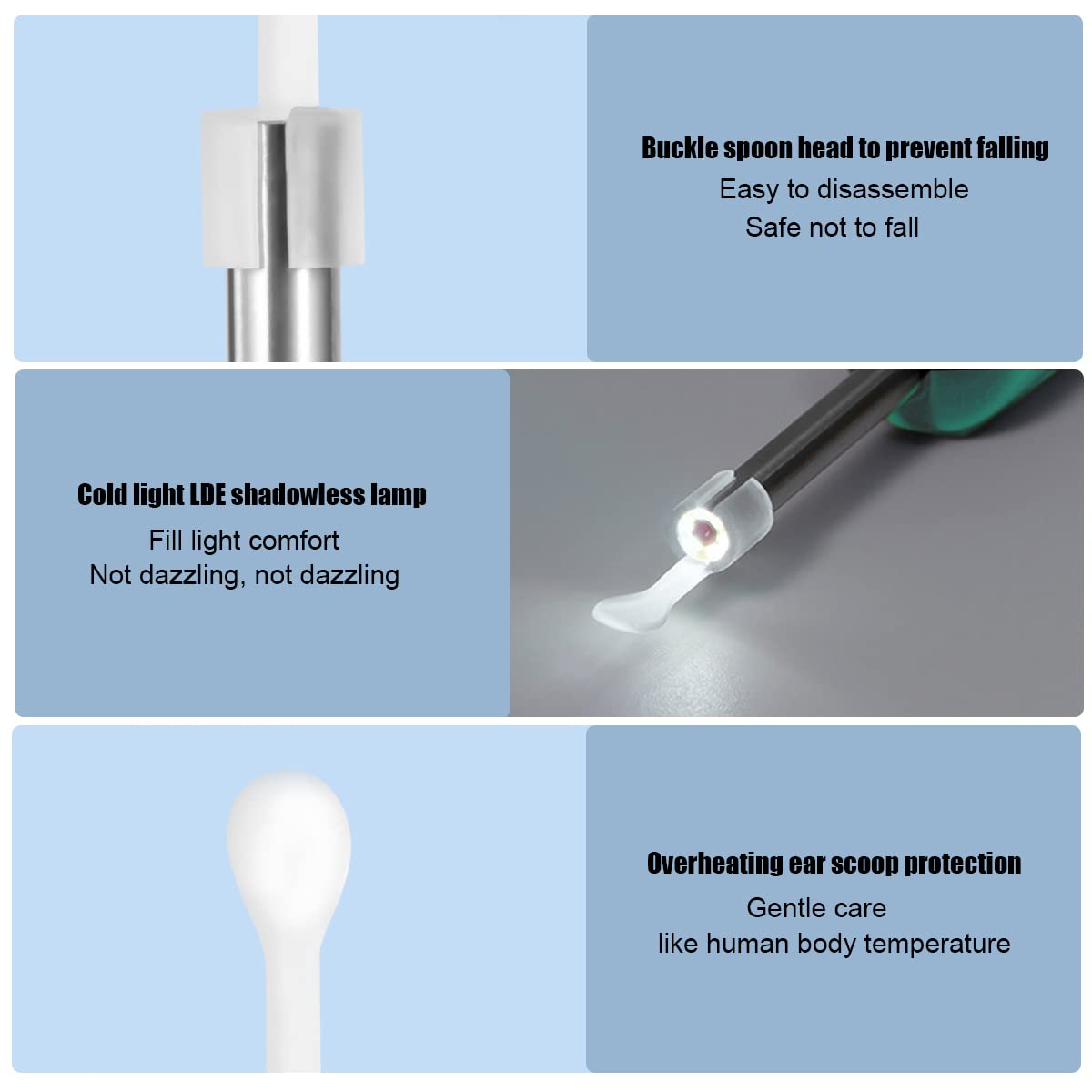 Verilux Ear Wax Remover Tool Kit Camera 9 Pcs Ear Cleaner Tool Wireless HD 1080P 3.9mm Ear Wax Cleaner Machine with 6 Led Light 330 mAh Ear?Camera?for?Cleaning Spade Ear Cleaner Camera for iOS & Android