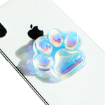 ZORBES® Cute Cat Paw Phone Grip 3D Phone Grip Retractable Self Adhesive Phone Grip Crystal Blue 3D Jelly Cat Paw Phone Grip Mobile Phone Grip Stand Holder