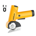 Serplex® Cordless Electric Scissors with LED Light, 2000mAh USB Rechargeable Power Cutter, 5 Speeds, 11mm Cutting Depth Electric Scissors for Carpet, Cloth, Leather, DIY Sewing & Craft Projects