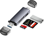 ZORBES® 6 in 1 Multifunction USB 3.0 Card Reader U Disk Type C/Micro USB/TF/SD Flash Drive Memory Card