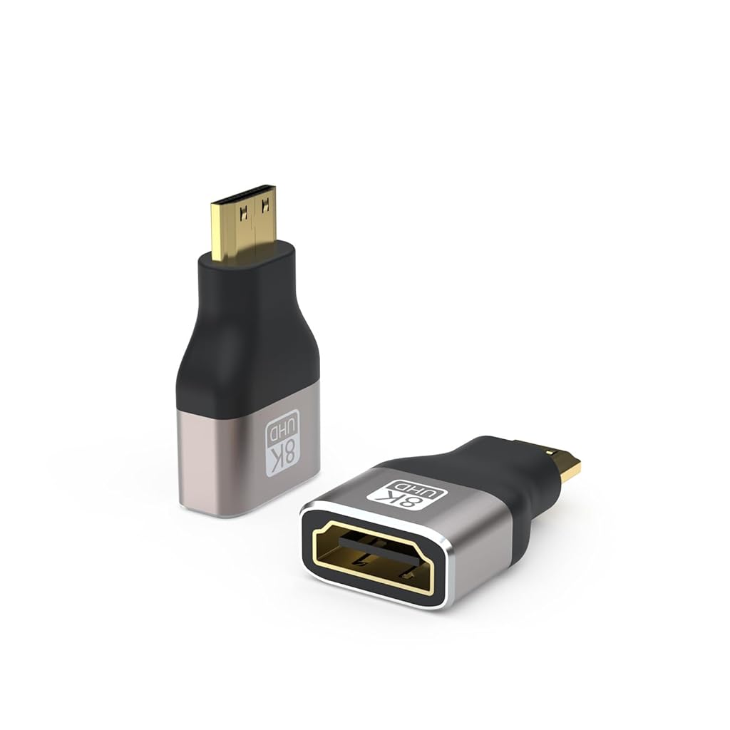ZORBES® Mini HDMI to HDMI Adapter Gold-Plated 8K