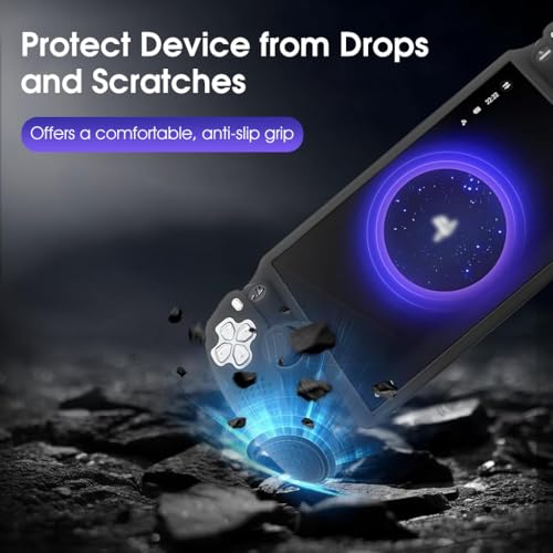 ZORBES® Silicone Cover for Sony PlayStation Portal Case Protective Silicone Skin Cover Anti-slip Controller Grip Design Fashion Black Silicone Cover Case for Sony PlayStation Portal