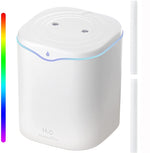 Verilux Humidifier for Room Moisture with 2L Tank and Dual Spray Nozzle | 28dB Quiet 7‑Color Light