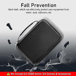 ZORBES® Polyurethane Carrying Case for DJI Osmo Action 3/4/5Pro Hard Shell Bag with Shoulder Strap Travel Not Included Camera Black 2 PCS