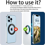 ZORBES® MagSafe Ring Wall Mount Magnetic Mobile Holder for iPhone 15 14 13 12 Pro Max Plus with MagSafe Case Slim Adhesive Phone Grip Holder 3PCS