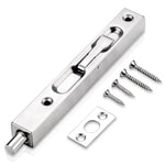 Serplex® 6 Inch Flush Bolt for Double Door, 304 Stainless Steel Flush Latch Bolts for Composite Wood Double Dummy Door Spring-Loaded Push Lever Bolt for Inactive Door Leaf, Double Doors & Cabinets
