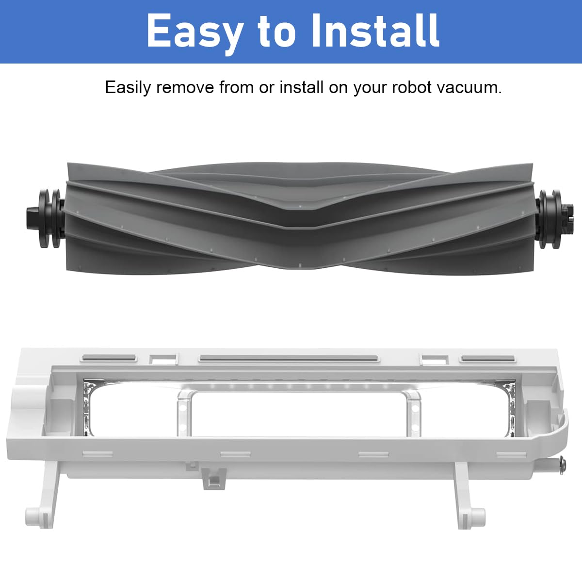 Verilux® Replacement Parts Accessories Main Brush Compatible with Dreame S10 Pro Plus L10S Ultra W10S B101CN Mijia 2Pro X10 X40 Vacuum Cleaner 2PCS