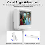 ZORBES® Waterproof Bathroom Wall Mount Phone Holder Case 360° Rotatable Phone Stand with HD Touch Screen Self Adhesive Installation Detachable Phone Holder for 6.8" Phone and Below