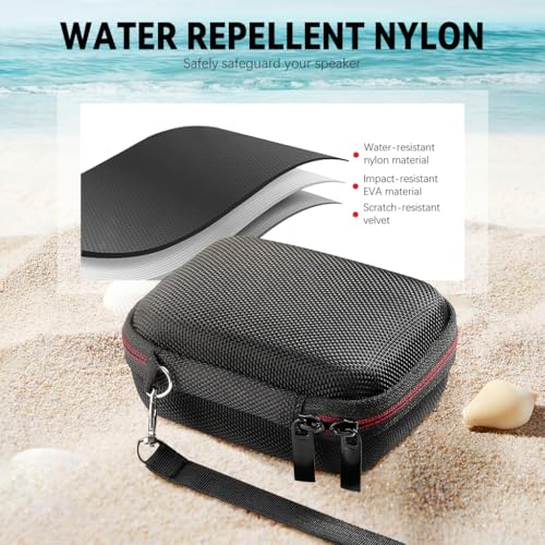 ZORBES® Estuche de transporte para altavoz Bluetooth JBL GO 4 Estuche rígido de EVA con correa de mano Estuche de viaje impermeable para altavoz Bluetooth JBL GO 4, no incluye altavoz