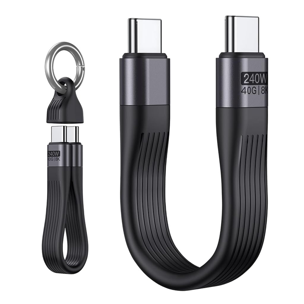 Verilux Type C Cable for Fast Charging featuring 240W PD and 8K Video Output | Grey