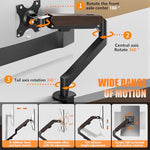 ZORBES® Monitor Mount for 17-38 Inch Screens 360 Degree Adjustable Alloy Steel Monitor Stand No Drill Desk Clamp Ergonomic Screen Holder with Cable Slot 10kg Capacity