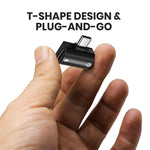 Verilux Type C to 3.5 mm Adapter with PD 60W Charging and T-Shape Design | Aluminum Housing