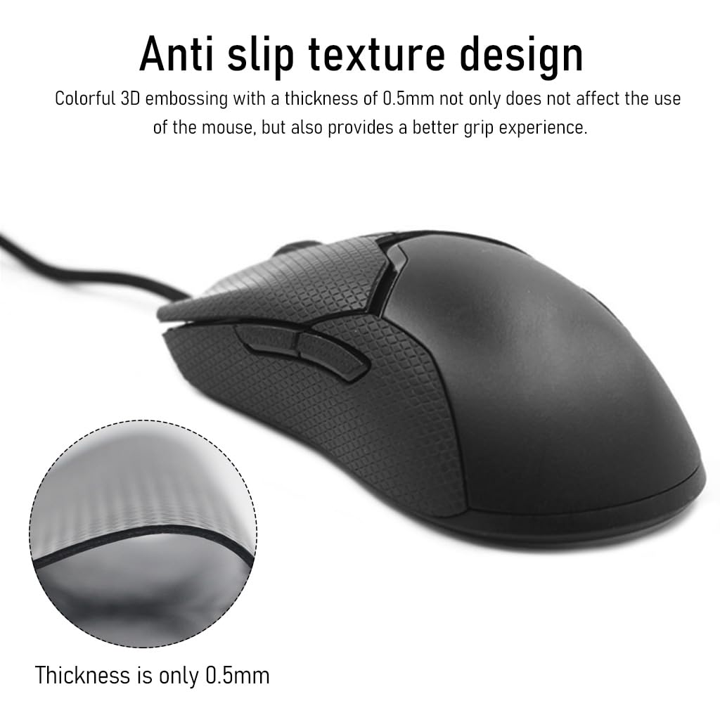 Verilux® Mouse Grip Tape for Razer Viper Mini Ultralight Gaming Mouse Anti Slip