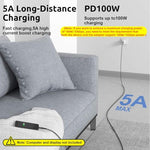 Verilux® Usb C Extension Cable 6.6Ft Type Male To Female Support 100W Pd Fast Charging 10Gbps Data Transfer 4K 60Hz Hd Video Output Compatible With iPad Pro Macbook Dell Grey 3PCS