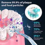 Verilux® Professional Cordless Flosser Rechargeable Portable Teeth Cleaner Electric Toothbrush With 3 Modes 2 PCS