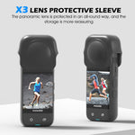 ZORBES® Silicone Case Cover Protector for Insta360 X3, Silicone All-Round Cover Compatible with 360 X3 Protective Accessories