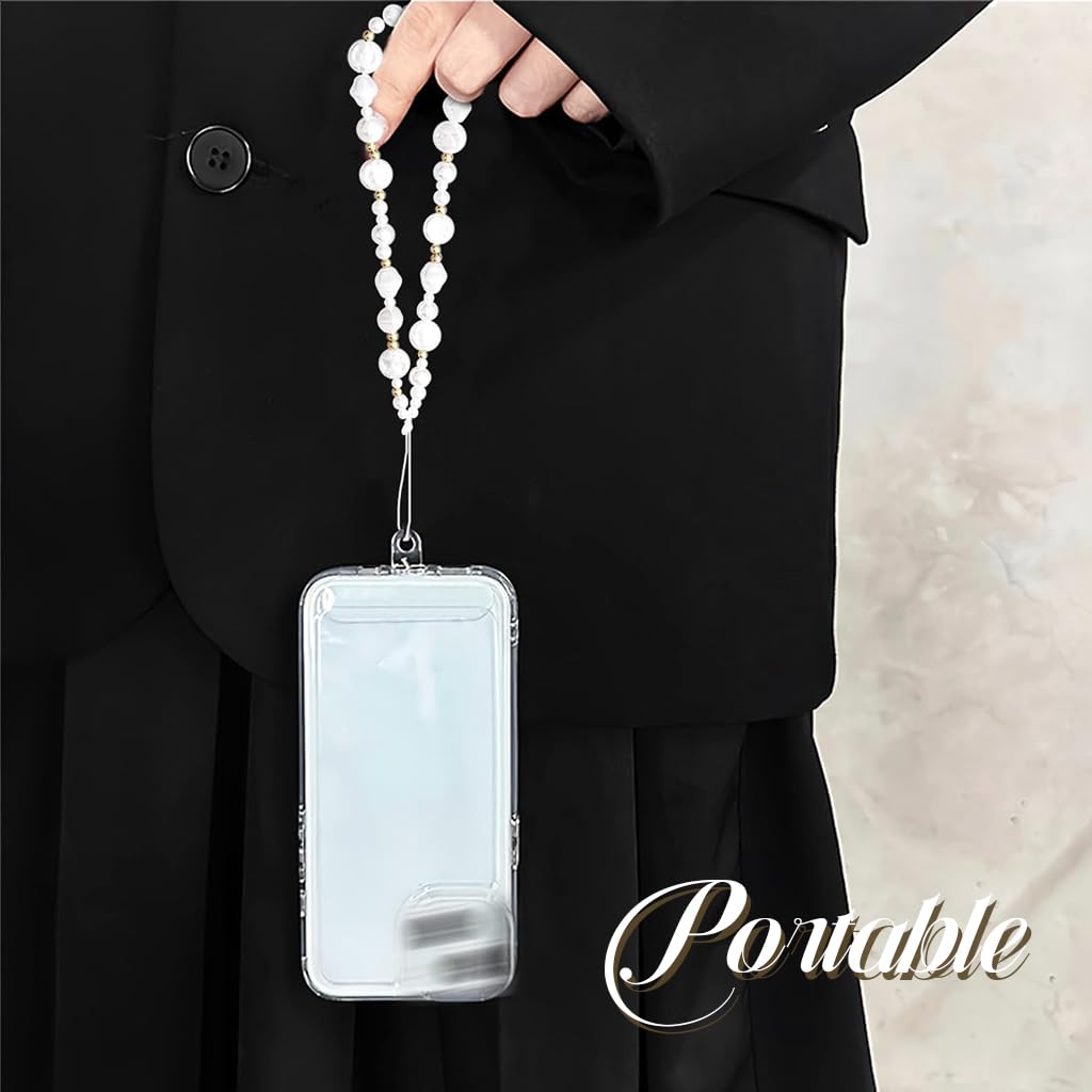 ZORBES® 12PCS Phone Charms for Girls Trendy Pearl Bow Floral with String Loop Beaded Wrist Straps Kawaii Case Gift