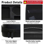 ZORBES® Polyurethane Carrying Case for DJI Osmo Action 3/4/5Pro Hard Shell Bag with Shoulder Strap Travel Not Included Camera Black 2 PCS