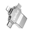 Verilux OTG Adapter for iPhone and Android with 4 in 1 Ports and USB 3.0 Fast Transfer | Frosted Aluminum Body