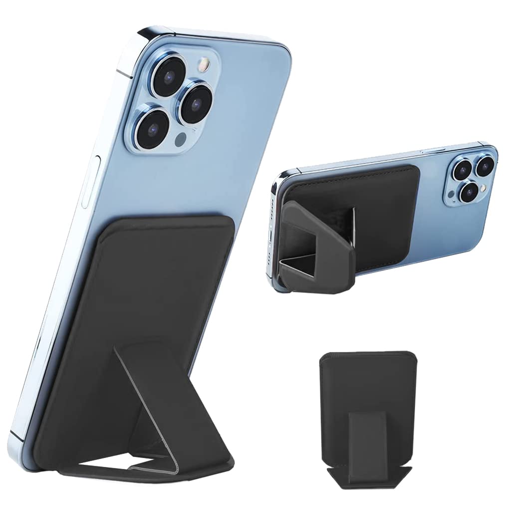 ZORBES® Magsafe Wallet, 2-in-1 Magsafe Stand & Mag Safe Card Holderfor iPhone Apple, Leather Magsafe Magnetic Wallet for iPhone 14, iPhone 13, iPhone 12 Sereies Phone Or Mag-Safe Cases (Hold 3 Cards)