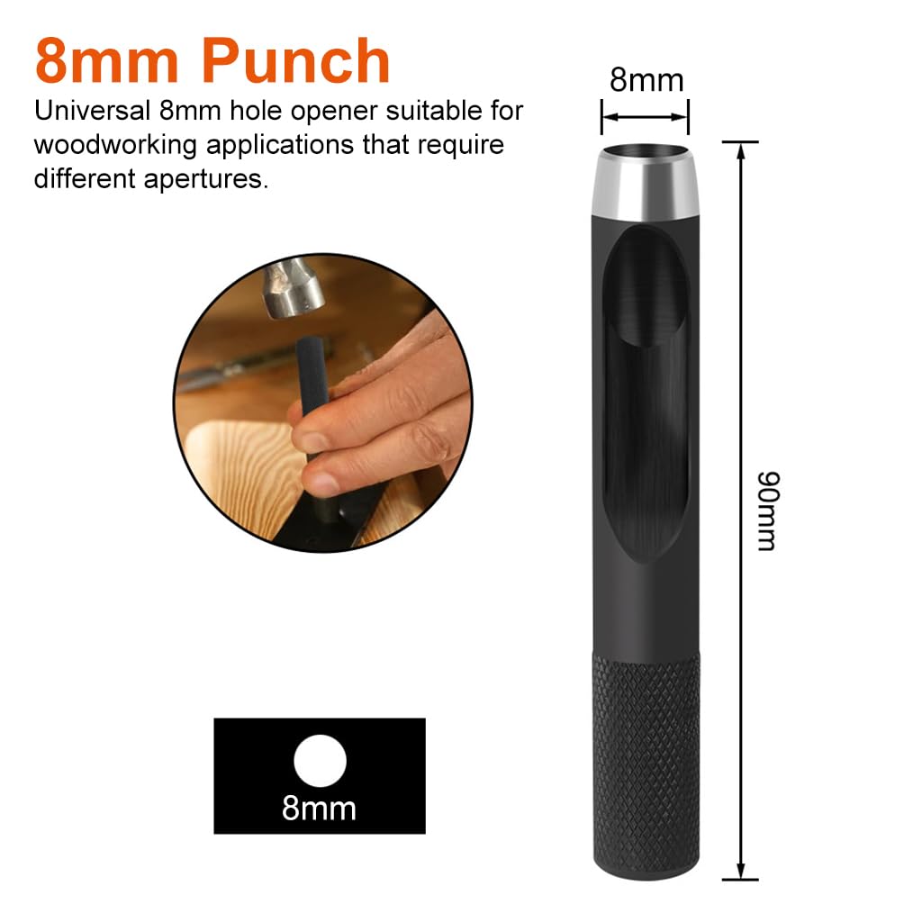 Serplex® 40PCS Wood Countersink Drill Bit Set 5PCS with Extra Pilot Tapered Bits 8mm Round Shank Counter Sinker for Woodworking