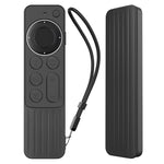 ZORBES® Silicone Remote Cover Compatible with App-le TV 4K 2021/2022 Protective Anti-Slip Case with Lanyard, Shockproof Remote Skin Sleeve with Precise Cutouts