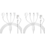 Verilux Watch Charger Cable for Apple with 4 in 2 USB C and Magnetic Pad | 5.9FT Length