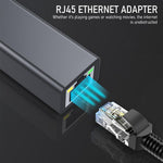 Verilux USB to Ethernet Adapter with 3.3ft Power Cable for Chromecast Ultra and Fire TV Stick