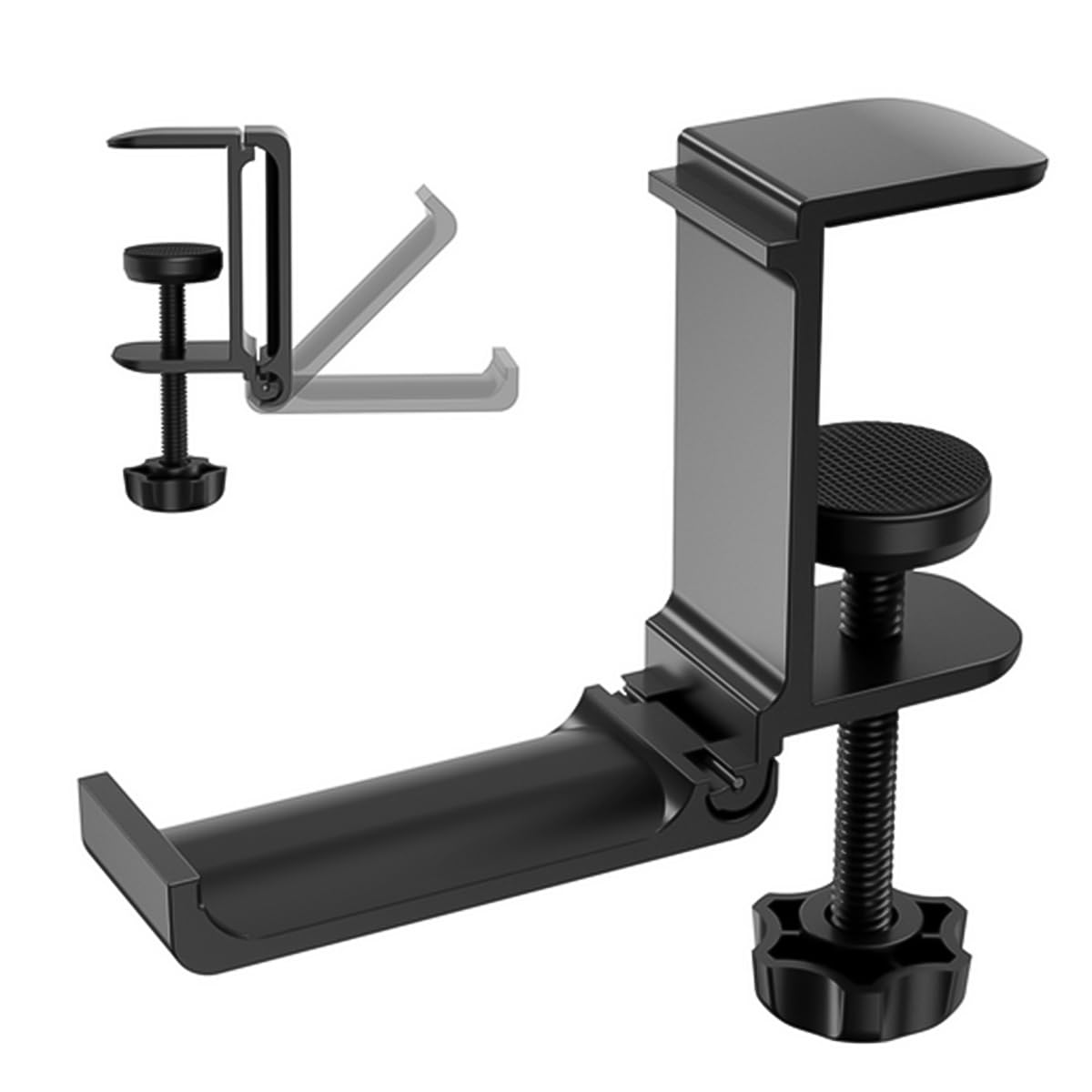 ZORBES® 1PCS Headphone Stand Hanger Holder, Foldable Aluminum Desk Headphone