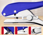 Serplex® Heavy Duty Single Hole Punch 8mm Handheld Hole Punch Tool with Drill & Drill Stop Collar, Maximum Thickness 1.2mm Punching Tool, Paper Puncher for Wooden Edge Bands, Plastic Sheets, Paper