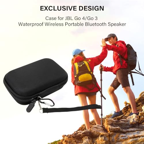 ZORBES® Carrying Case for JBL Go 4/Go3 EVA Hard Case for JBL Go 4/Go3 Anti-Scratch Carry Bag with Hand Strap Fashion Travel Hard Shell Case for JBL Go 4/Go3 Accessory Bag for JBL Go 4/Go3