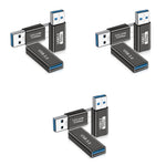 Verilux USB 3.0 Adapter Kit for Laptops and Gaming Consoles featuring Metal Shell | 5 Gbps 3 PCS Set