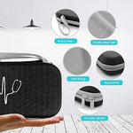 ZORBES® Ethylene Vinyl Acetate Eva Stethoscope Case Portable Modern Bag Shockproof Protective Storage For Littmann Omron Adc Dixie Ems With Extra Mesh Pockets Only Black 3 PCS