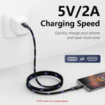 Verilux Type C to Micro USB Cable for Fast Charging with 9.8 ft Length and Nylon Braided Design