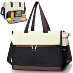 ZORBES® Women Tote Bag, 2 in 1 Fashion Outdoor Shoulder Tote with Insulated Lunch Compartment, Removable Shoulder Strap, Fashion Multifunctional Tote Bag Mommy Bag Laptop Brifecase Bag