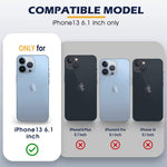 ZORBES® Phone Case With Stand for iPhone 13 Case, iPhone 13 Cover with Camera Protection, Shockproof Heavy Duty Protective iPhone 13 Case, TPU iPhone 13 Back Cover with Slide Camera Cover