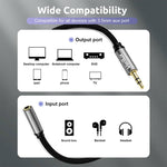 Verilux 3.5mm Audio Aux Cable for Phones and Car | 10ft Extension with 24k Gold Connectors