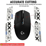Verilux® Mouse Grip Tape for Logitech G102 G304 Gaming Mouse Skin Pre-Cut Self-Adhesive Fashion Sweat-Proof (Mouse Not Included) 2 PCS