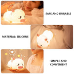 Verilux Smile Duck Night Light for Kids with 1200mAh USB Rechargeable Battery | Soft Silicone Lamp for Bedroom