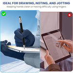ZORBES® 4-in-1 High Precision Universal Capacitive Stylus Pen for Touch Screens Lightweight Aluminum Body 4 Tips 2 Size Rubber Tips, Disc Tip, Fine Point Compatible for iOS, Android & Windows