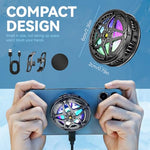 ZORBES® Phone Cooler Gaming Fan Led Mobile Cooler with RGB Lights Semiconductor Technology Radiator Clips for iPhone 2PCS