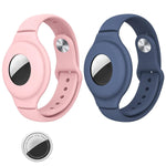 ZORBES® AirTag Bracelet for Kids, 2 Packs Silicone Watch Bands with Upgraded Studs Anti-dropping Bracelet Wristband for Children, Airtag Watch Band Kids Compatible with AirTag, Only bracelet Include No Airtag