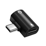 Verilux® 2 In 1 TYPE C Charging & Audio Adapter, TYPE C to 3.5mm Audio Jack & PD Port, Support 60W PD Fast Charging, Aluminum Alloy Housing, T Shape Design