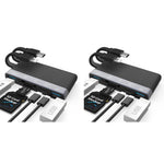 Verilux USB Hub Card Reader 6 in 1 for iPhone and Laptop with Dual PD Ports | 3.0 High Speed