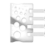 Serplex® Thread Gauge Nut and Bolt Thread Size Checker for Multifunctional Bolt Measuring Gauge,Nut Measure Compatible with and Screw Repair,Assembly DIY Projects - Silver