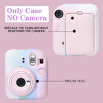 ZORBES® Camera Case for Fujifilm Instax Mini 12 Soft Silicone Protective Case with Print Shoulder Strap, Anti-Scratch for Fujifilm Instax Mini 12 Camera Case Cover (Without Camera)